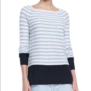 VINCE Striped Color Block Cotton Sweater sz XS